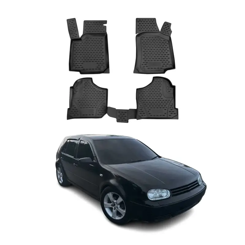 Neu OMAC Gummimatten Fußmatten für VW Golf 1997-2006 TPE Automatten Schwarz 4x