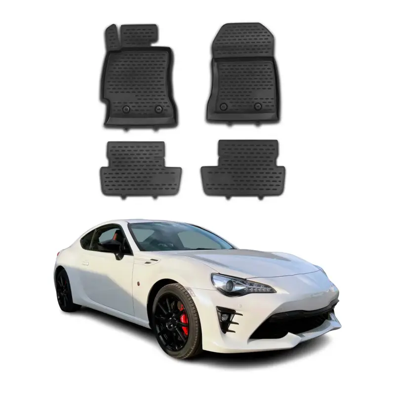 OMAC Gummimatten Fußmatten für Toyota GT 86 2012-2021 TPE Automatten Schwarz 4x Letzte Chance