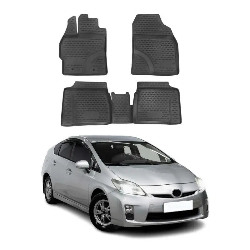 Preis Gesenkt OMAC Gummimatten Fußmatten für Toyota Prius XW30 2009-2015 Automatten Schwarz 4x