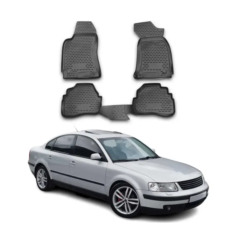 Rabatt OMAC Gummimatten Fußmatten für VW Passat 1996-2005 TPE Automatten Schwarz 4x