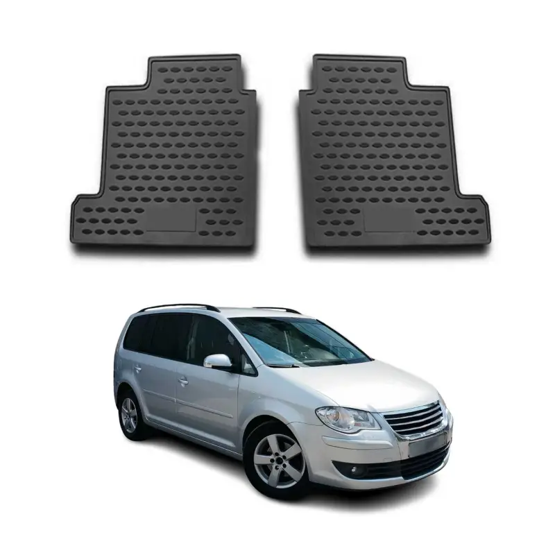 OMAC Gummimatten Fußmatten für VW Touran 2003-2015 7 Sitze 3. Sitzreihe TPE 2x Sonderangebot