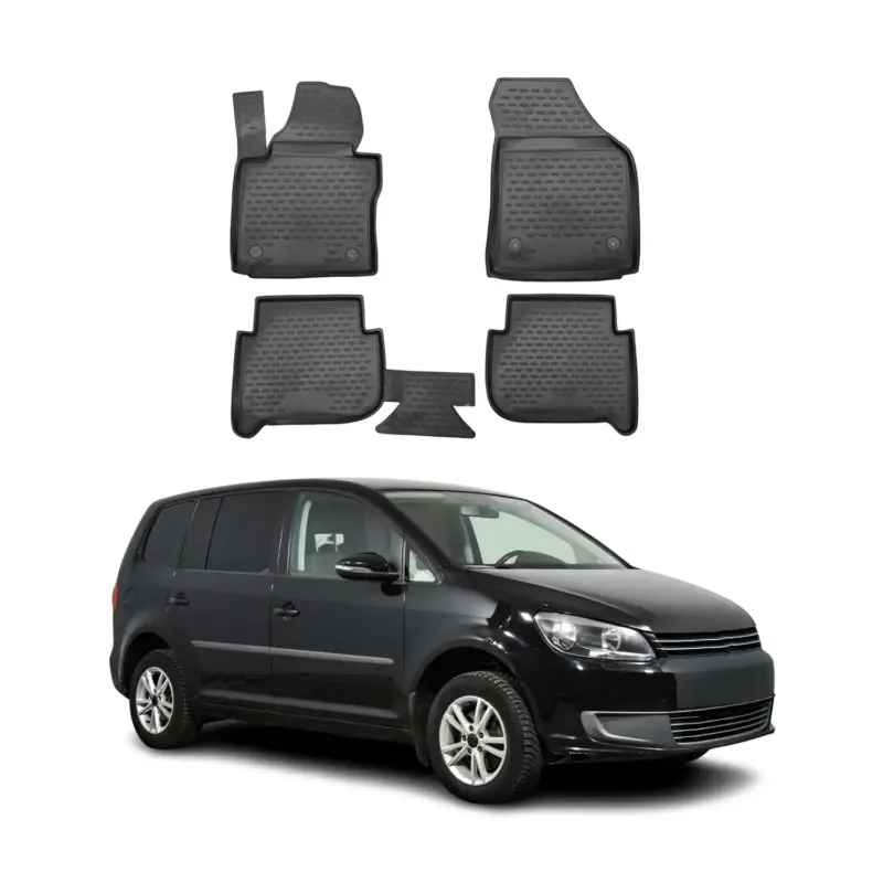 OMAC Gummimatten Fußmatten für VW Touran 2003-2015 TPE Automatten Schwarz 4x Direkt Vom Hersteller