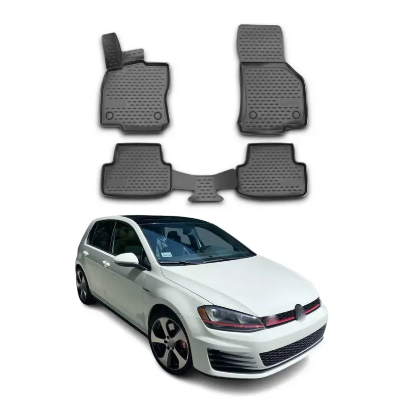 Fußmatten Gummimatten für VW Golf VII 2012-2019 3D Passform Hoher Rand Schwarz Jetzt Kaufen