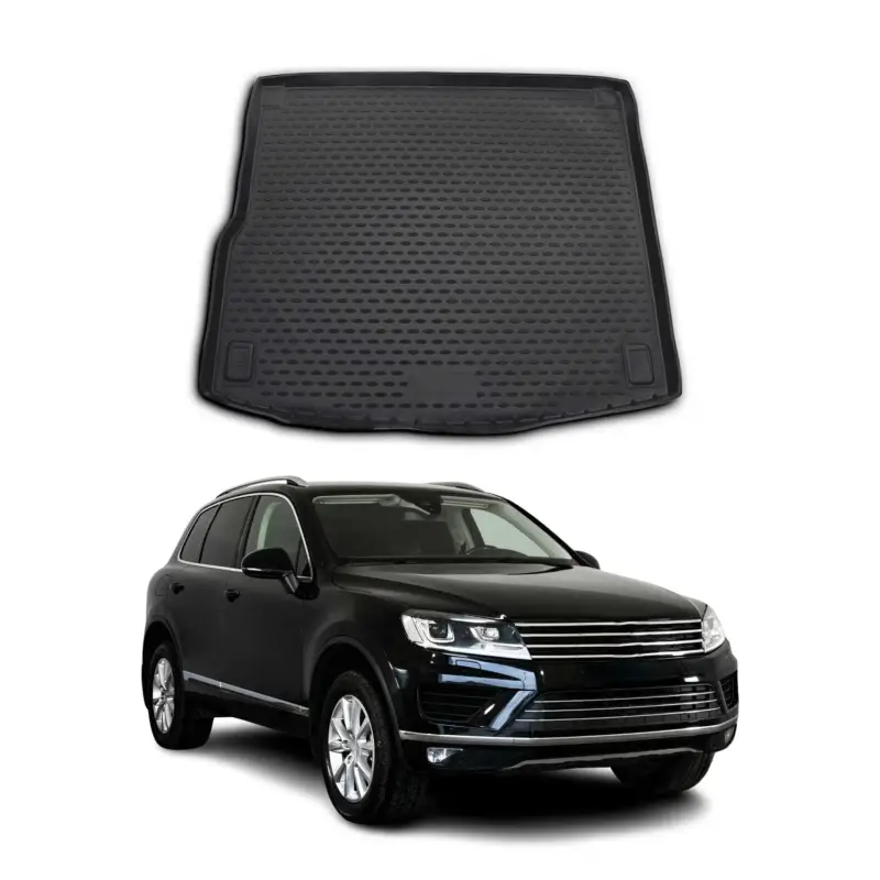 Kofferraummatte Kofferraumwanne für VW Touareg 2010-2014 Gummi TPE Schwarz Must-Have
