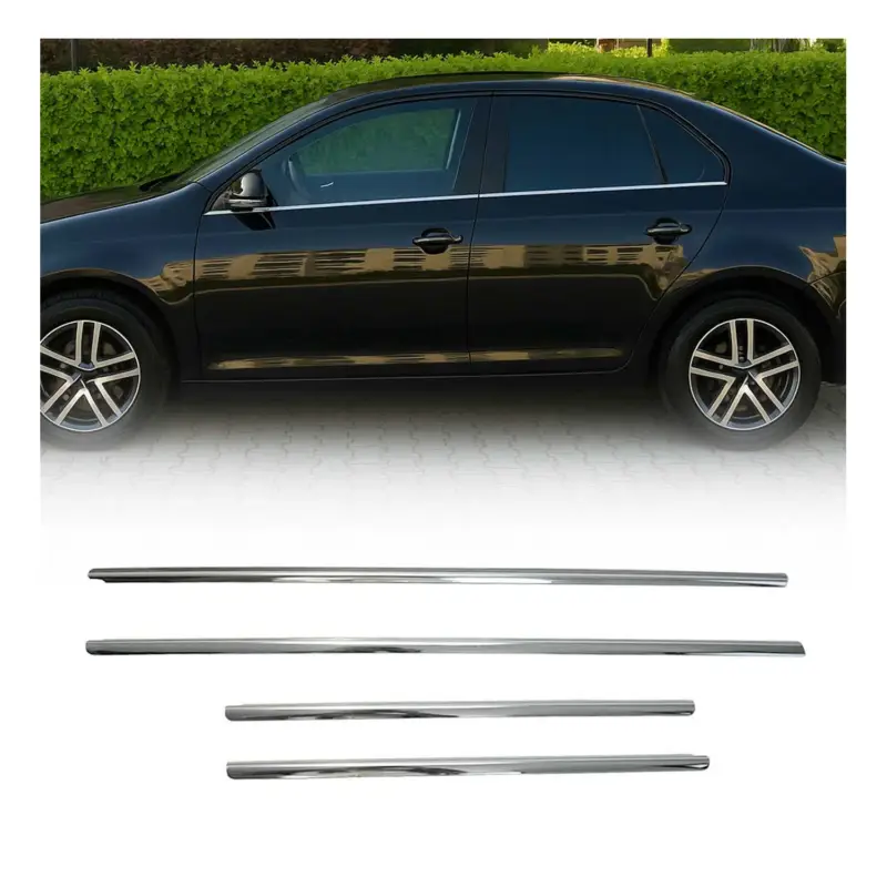Schneller Versand Fensterleisten Zierleisten für VW Jetta 2010-2018 Edelstahl Chrom 6tlg