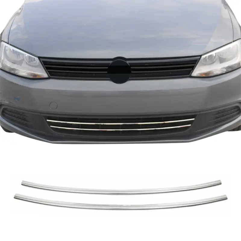 Kühlergrill Leisten Grillleisten für VW Jetta 2010-2014 Edelstahl Chrom 2tlg Sonderangebot