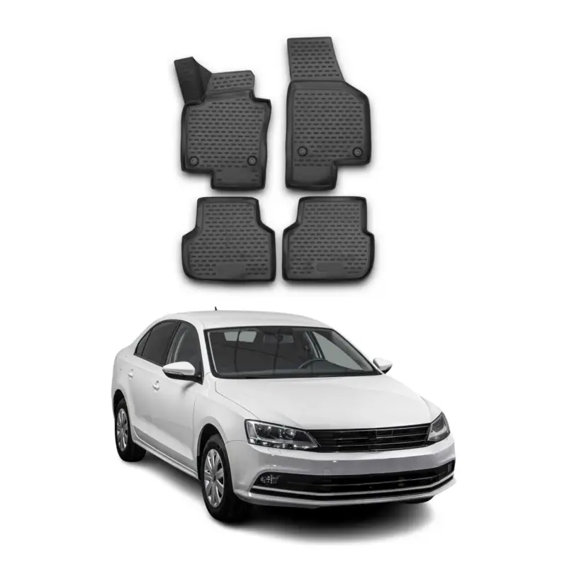 Bestseller OMAC Gummimatten Fußmatten für VW Jetta 2010-2018 TPE Automatten Schwarz 4x