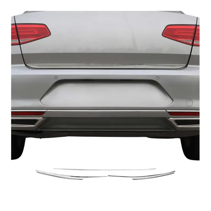 Heckstoßstange Stoßstange Leiste für VW Passat Limo Variant 2015-2021 Edelstahl Garantierte Lieferung