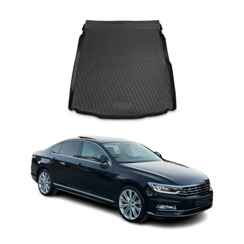 Neu Im Sortiment Kofferraummatte Kofferraumwanne für VW Passat B8 3G2 2015-2021 Gummi TPE Schwarz