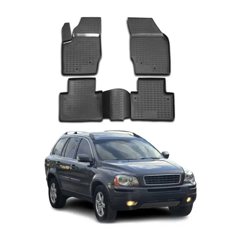Beliebt OMAC Gummimatten Fußmatten für Volvo XC90 I 2003-2014 TPE Automatten Schwarz 4x