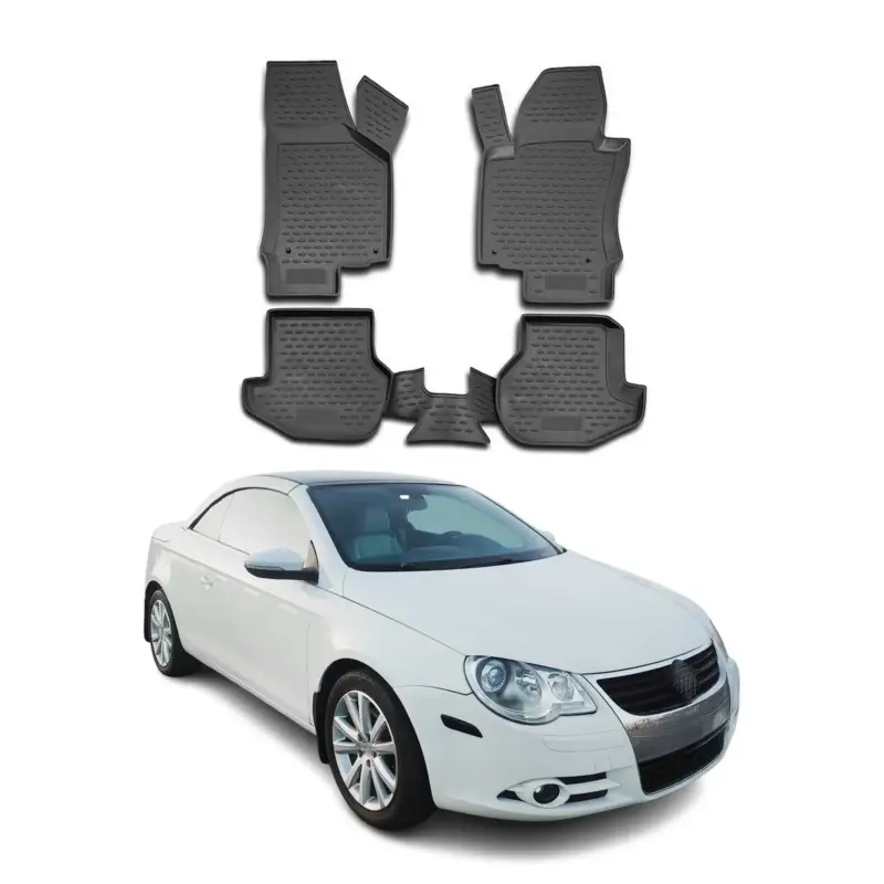 Begrenztes Angebot OMAC Gummimatten Fußmatten für VW Eos 2006-2015 TPE Automatten Schwarz 4x