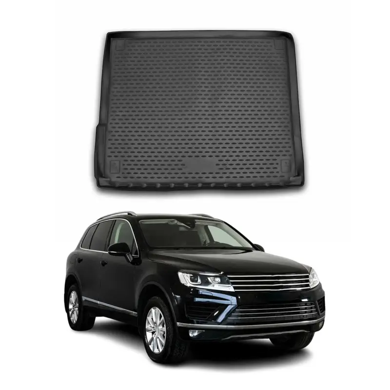 Kofferraummatte Kofferraumwanne für VW Touareg 2014-2018 Gummi TPE Schwarz Top-Angebot