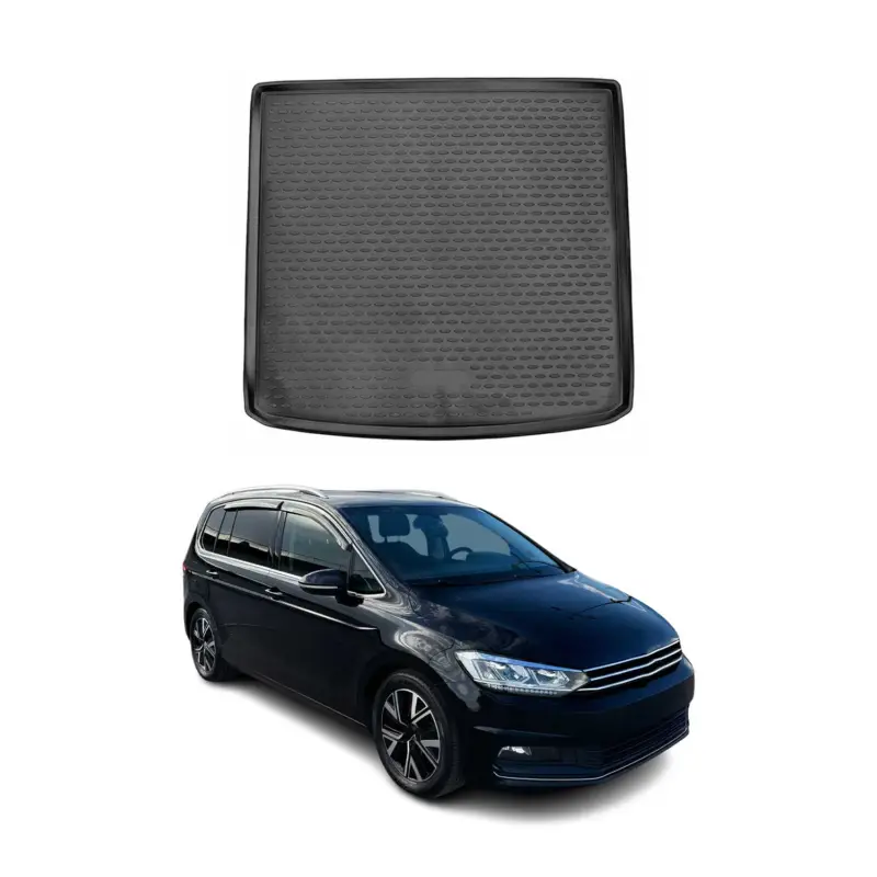 Echt Kofferraummatte Kofferraumwanne für VW Touran 2015-2024 5 Sitze Gummi TPE