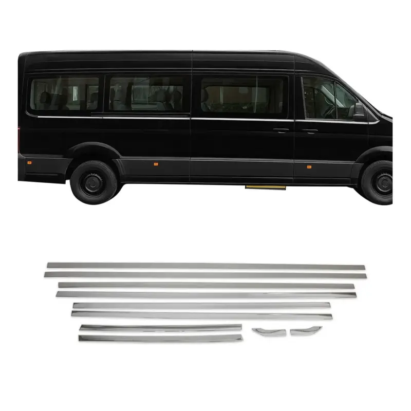 Billig Fensterleisten Zierleisten für VW Crafter 2017-2026 L3/L4 Radstand Chrom 10tlg