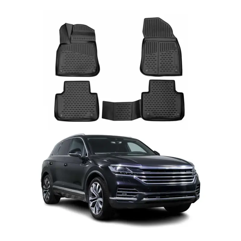 Top-Seller OMAC Gummimatten Fußmatten für VW Touareg III 2018-2026 TPE Automatten Schwarz