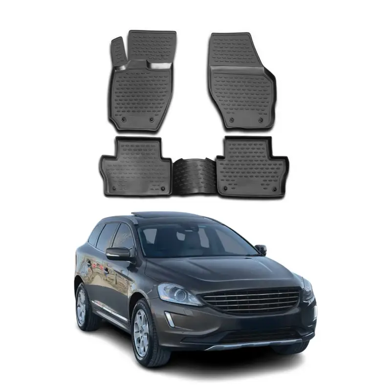 OMAC Gummimatten Fußmatten für Volvo XC60 2008-2017 TPE Automatten Schwarz 4tlg Must-Have