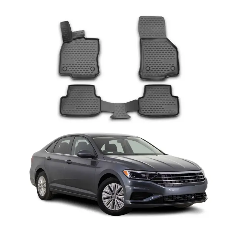 Bestseller OMAC Gummimatten Fußmatten für VW Jetta 2018-2020 TPE Automatten Schwarz 4x