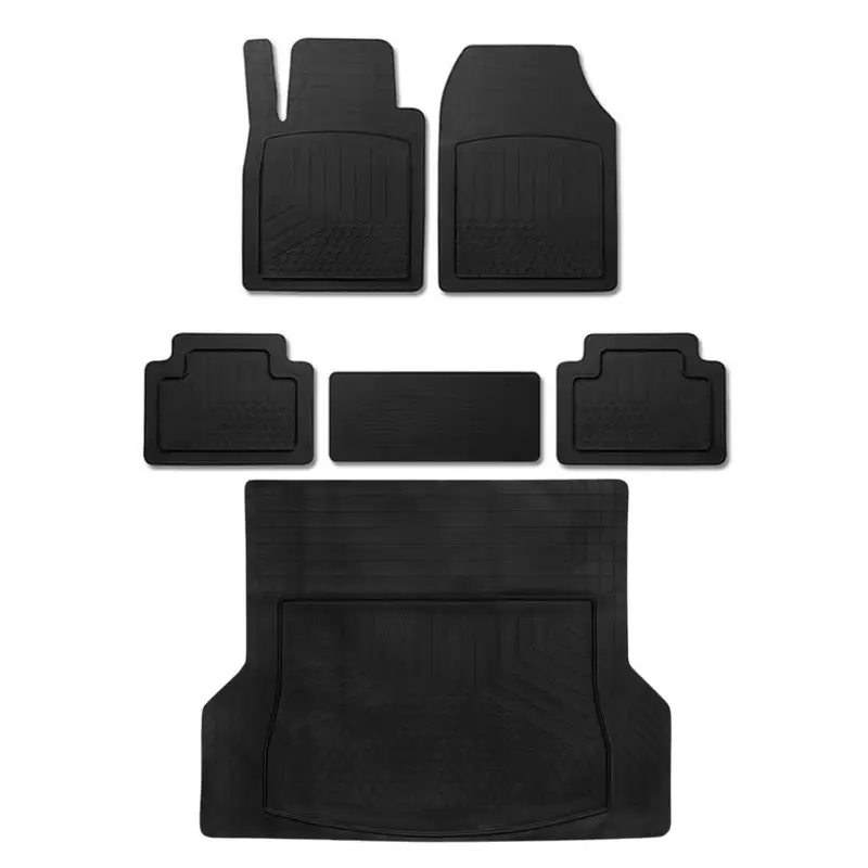 Preis Gesenkt Fußmatten & Kofferraumwanne Set für BMW X5 Antirutsch Allwetter Schwarz Gummi 6x