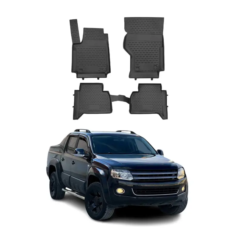 OMAC Gummimatten Fußmatten für VW Amarok 2010-2021 TPE Automatten Schwarz 4x Günstig