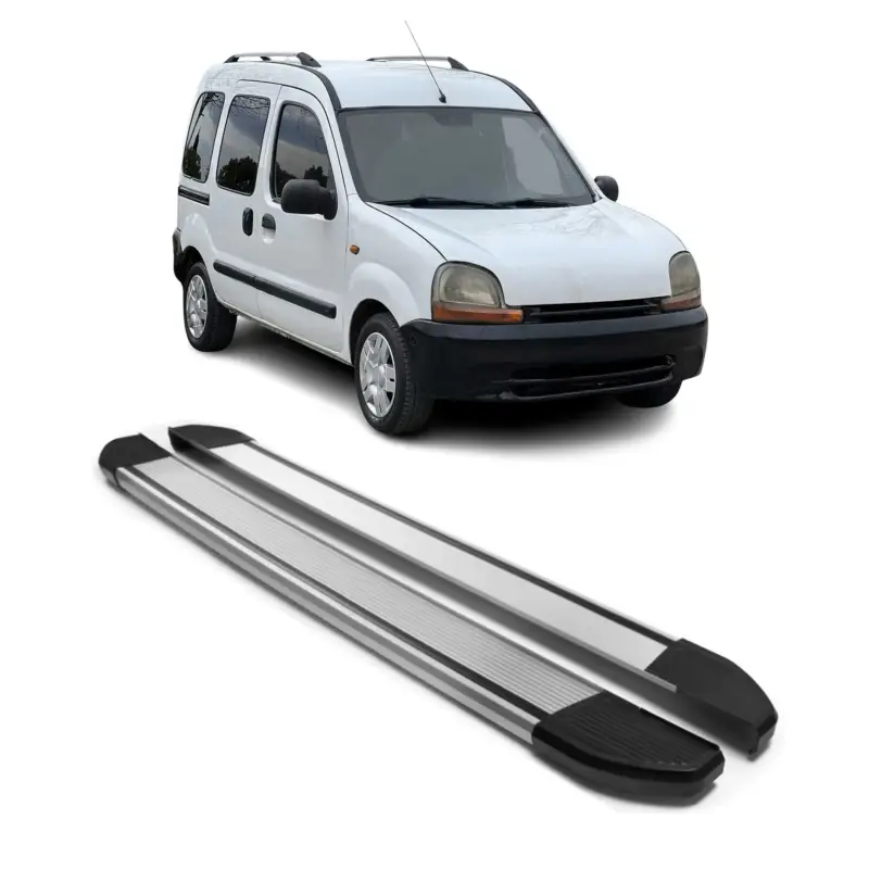 Alu Seitenschweller Trittbretter für Renault Kangoo 1996-2007 Silber 2tlg Meistverkauft