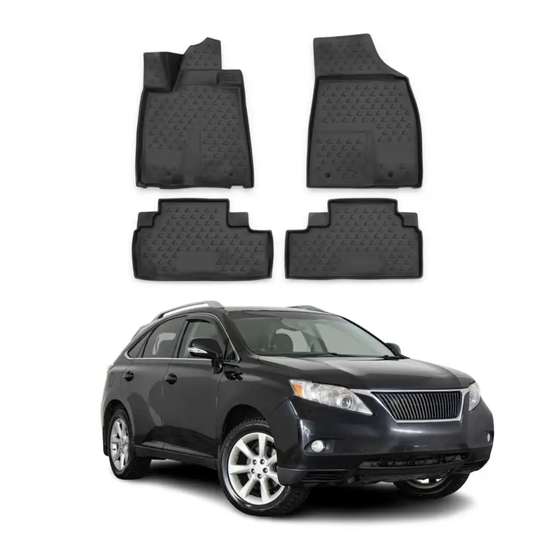 OMAC Gummimatten Fußmatten für Lexus RX350 2009-2012 TPE Automatten Schwarz 4x Meistverkauft