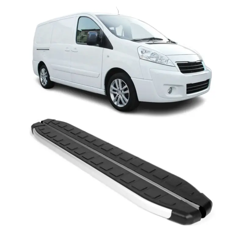 Sichere Zahlung Seitenbretter Trittbretter für Peugeot Expert 2007-2016 L2 Langer Alu Schwarz