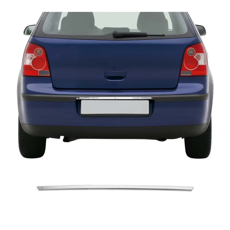 Aktuell Kofferraumleiste Heckklappe Leiste für VW Polo 2001-2009 Untere Chrom Edelstahl