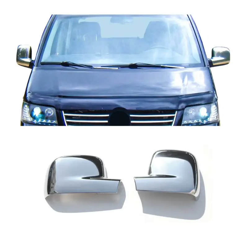 Spiegelkappen Spiegelabdeckung für VW Transporter T5 2003-2010 Chrom ABS Silber Rabatt