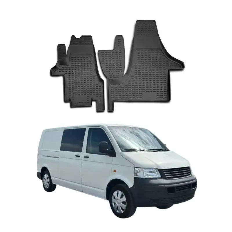 Garantierte Lieferung OMAC Gummimatten Fußmatten für VW Transporter T5 2003-2015 TPE Matten Schwarz 2x