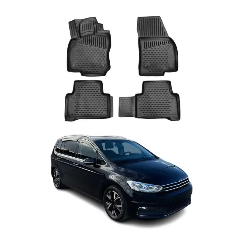OMAC Gummimatten Fußmatten für VW Touran II 2015-2026 TPE Automatten Schwarz 4x Mega-Angebot