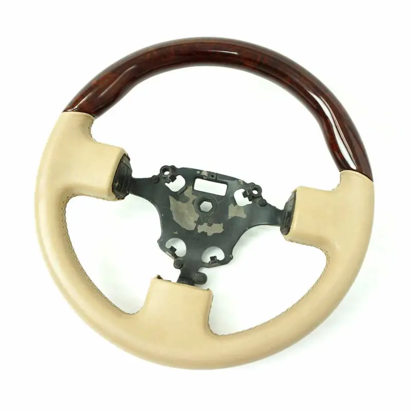Abverkauf Lenkrad für Ford Connect 2002-2014 Edelholz Beige Braun Echtlederbezug