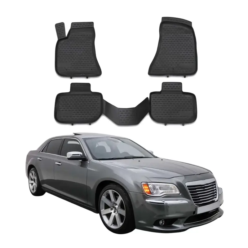 OMAC Gummimatten Fußmatten für Lancia Thema 2011-2014 TPE Automatten Schwarz 4x Sonderangebot