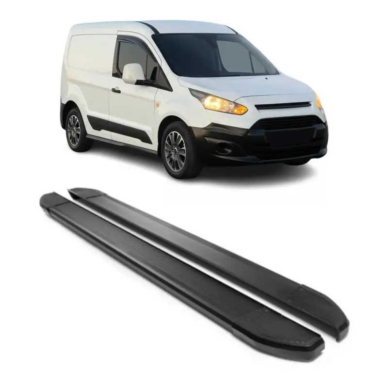 Beliebt Alu Seitenschweller Trittbretter für Ford Connect 2014-2024 Kurzer Schwarz 2tlg
