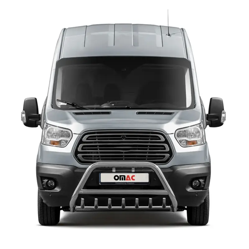 Neuheit Frontbügel Frontschutzbügel für Ford Transit 2015-2019 mit ABE Rammschutz Silber