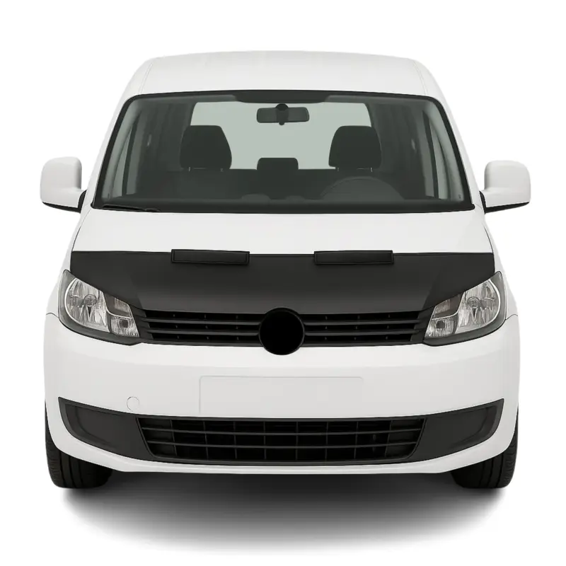 Haubenbra Steinschlagschutz Bonnet Bra für VW Caddy 2010-2015 Schwarz Halb Abverkauf