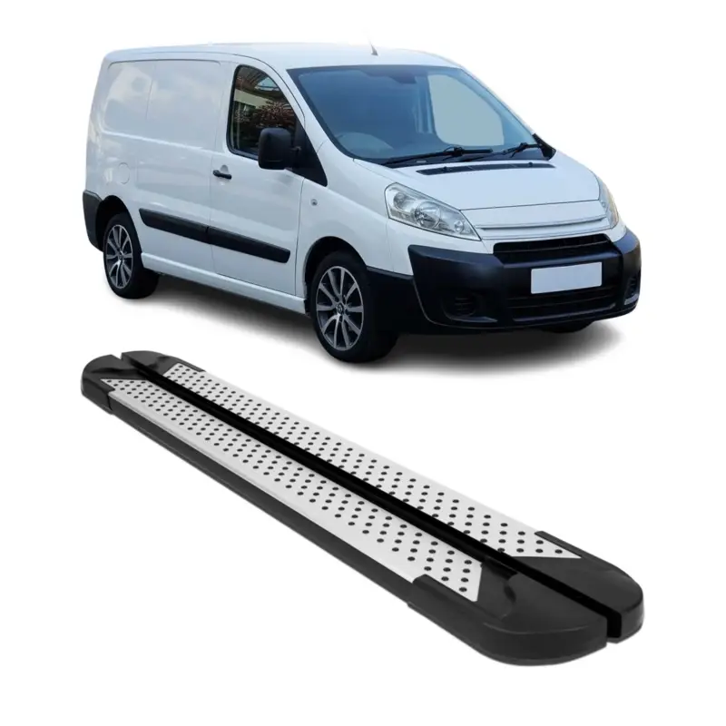 Alu Seitenbretter Trittbretter für Citroen Jumpy 2007-2016 Kurzer Schwarz Preisknaller