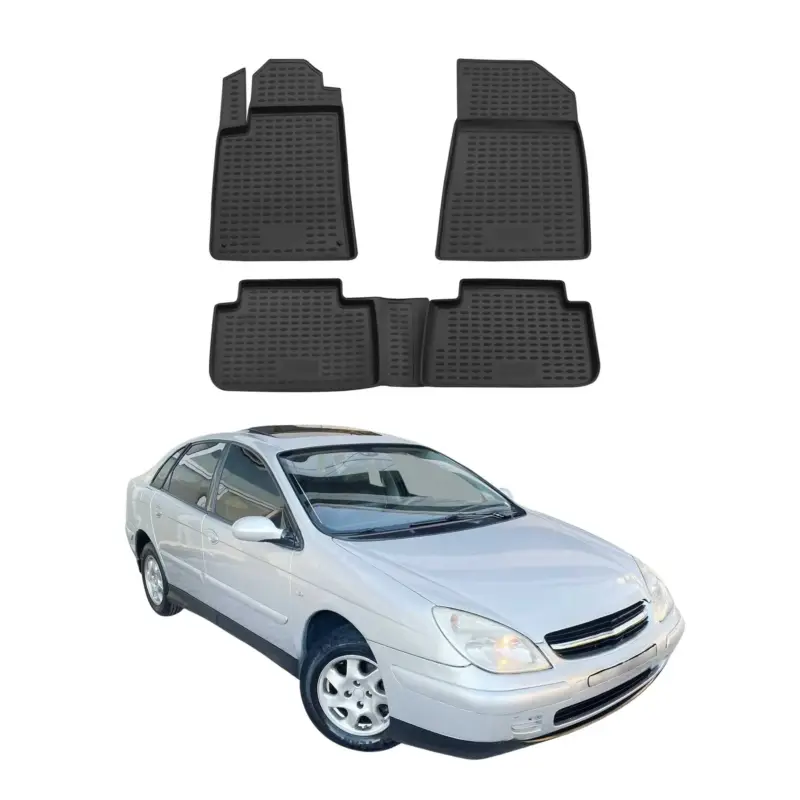 Bestseller OMAC Gummimatten Fußmatten für Citroen C5 2001-2008 TPE Automatten Schwarz 4x