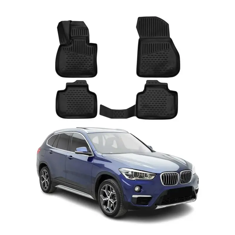Mega-Angebot OMAC Gummimatten Fußmatten für BMW X1 F48 2015-2022 TPE Automatten Schwarz 4x