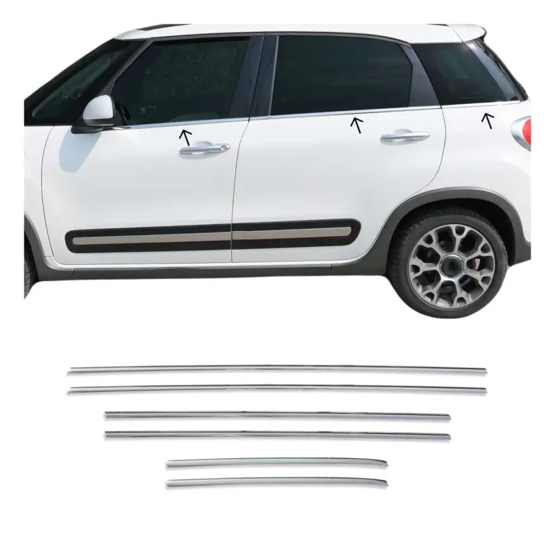 Fensterleisten Zierleisten für Fiat 500L 2012-2024 Edelstahl Chrom 6tlg Must-Have