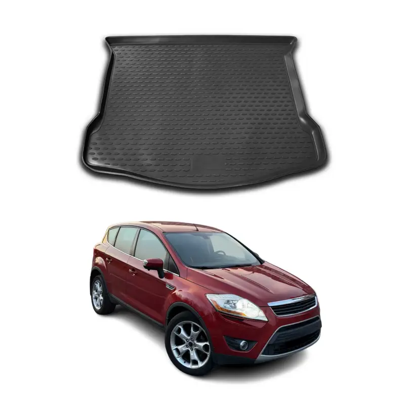 Nur Für Kurze Zeit Kofferraummatte Kofferraumwanne für Ford Kuga I 2008-2012 Gummi TPE Schwarz