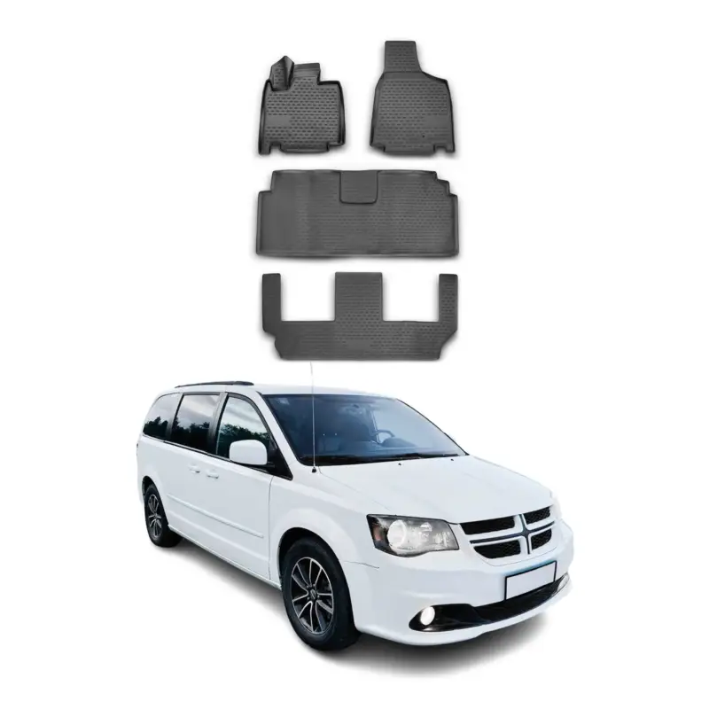 OMAC Gummimatten Fußmatten für Dodge Grand Caravan / Grand Voyager 2008-2020 TPE Angebot
