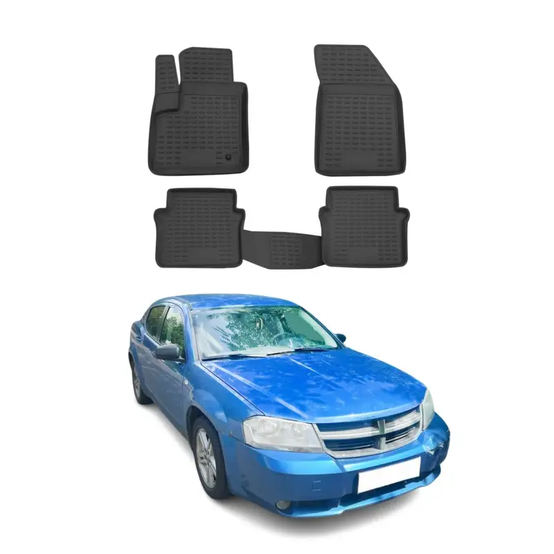 OMAC Gummimatten Fußmatten für Dodge Avenger 2008-2014 TPE Automatten Schwarz 4x Günstig