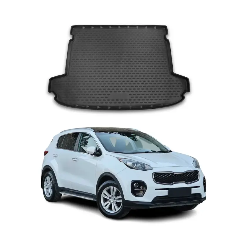 Wochenendangebot Kofferraummatte Kofferraumwanne für Kia Sportage 2016-2021 Gummi TPE Schwarz