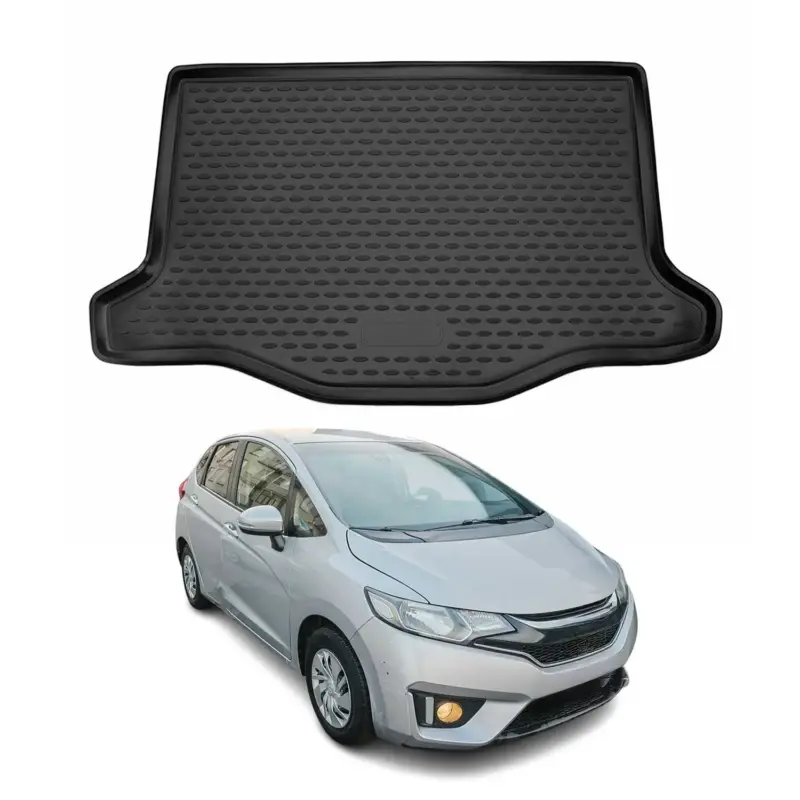 Expressversand Kofferraummatte Kofferraumwanne für Honda Fit / Jazz 2013-2018 Gummi TPE Schwarz