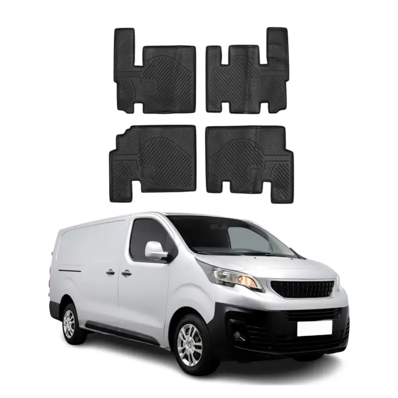 Preisreduziert OMAC Gummimatten Fußmatten für Peugeot Expert 2013-2016 TPE Automatte Schwarz 3x