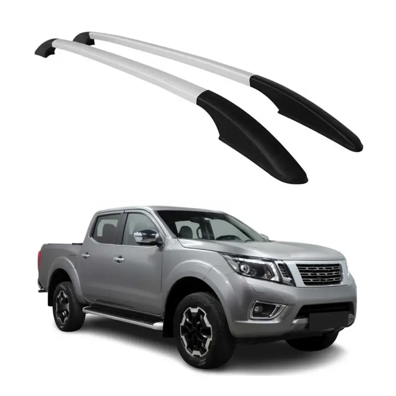 Alu Dachreling Relingträger für Nissan Navara D23 2015-2023 Double Cab Silber 2x Preisreduziert