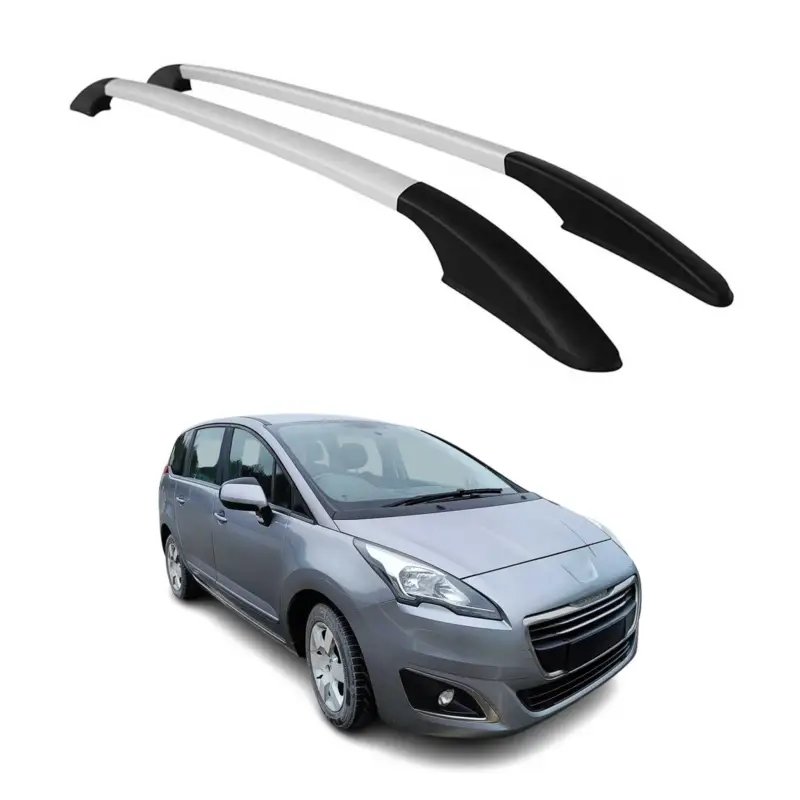 Aluminium Dachreling Relingträger für Peugeot 5008 2009-2017 Silber 2x Knallerangebot