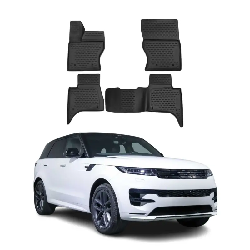 Neue Ware OMAC Gummimatten Fußmatte für Land Rover Range Rover LW 2013-2021 TPE Schwarz 4x