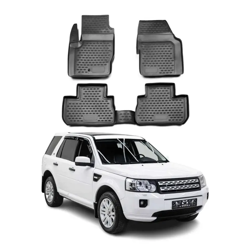 Neue Kollektion OMAC Gummimatten Fußmatten für Land Rover Freelander 2006-2012 TPE Schwarz 4x