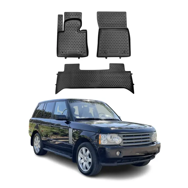 OMAC Gummimatten Fußmatten für Land Rover Range Rover 2002-2010 TPE Schwarz 3x Nur Heute
